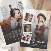 卒業写真5枚モダンGrad 2025 案内状