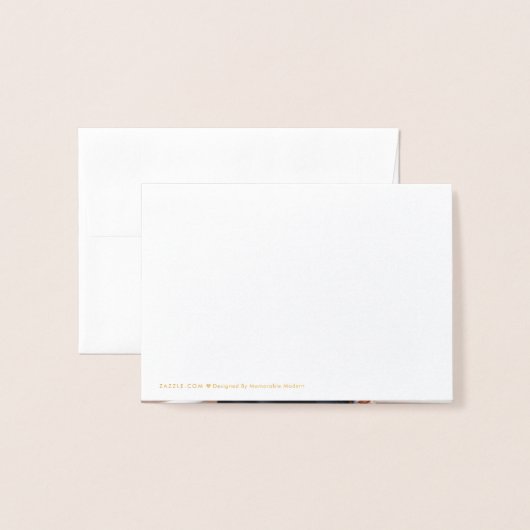 卒業写真&アドレスおモダン礼を折り畳み 箔カード (裏面封筒付き)