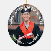 卒業写真 オーダーメイド 卒業記念品 セラミックオーナメント (左)