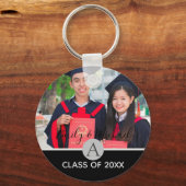 卒業写真 – ギフトとお知らせカスタムの キーホルダー (正面)