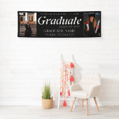 卒業写真、クラス、大学院ブラック 横断幕 (インサイチュ)