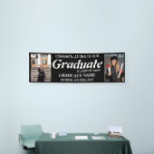 卒業写真、クラス、大学院ブラック 横断幕 (トレードショー)