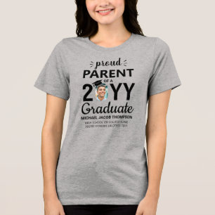 卒業写真 クラス 年度 自慢の親 卒業 トライブレンドＴシャツ