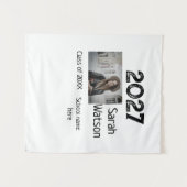 卒業写真 シンプル クラシック クラス 年度を追加 タペストリー (正面(横))