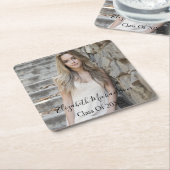 卒業写真 スクエアペーパーコースター (アングル)