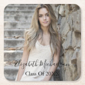 卒業写真 スクエアペーパーコースター (正面)