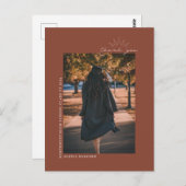 卒業写真 テラコッタ ラインアート ありがとう ポストカード (正面/裏面)