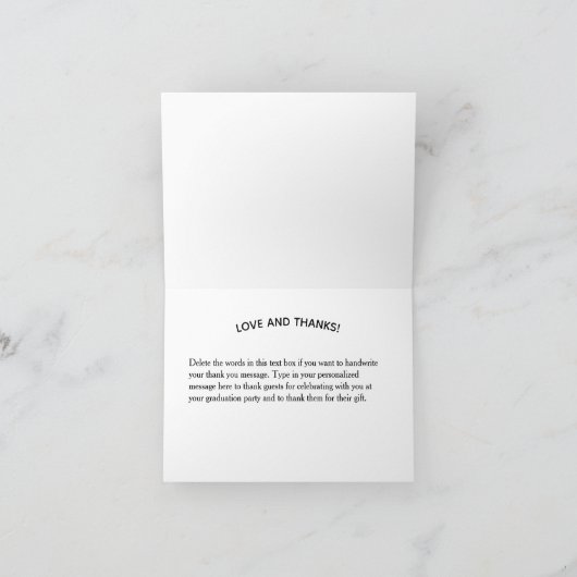 卒業写真 ノートカード (内部)