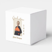 卒業写真 ブラウン ゴールド 年代 20XX 名前シンプル フェイバーボックス (裏面サイド)