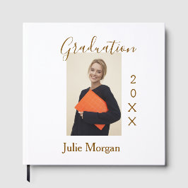 卒業写真 ブラウン ゴールド 年代 20XX 名前 シンプル ゲストブック