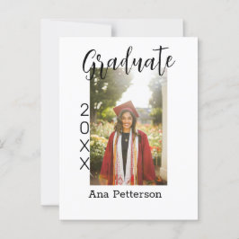 卒業写真 モダン クラシック 追加 年名 ラスティック ポストカード