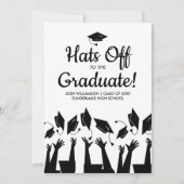 卒業写真 卒業パーティーにお祝いを 招待状 (正面)