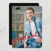 卒業写真 卒業発表 案内状 (正面/裏面)