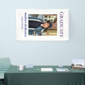 卒業写真 名前 クラス 20XX 青 シンプル ボ 横断幕 (トレードショー)