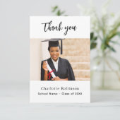 卒業写真(白エレガント) サンキューカード (スタンド正面)