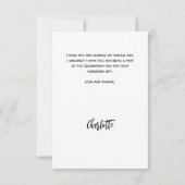 卒業写真(白エレガント) サンキューカード (裏面)