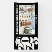 卒業写真（白黒） 横断幕 (縦)