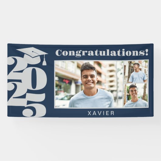 卒業写真（白黒） 横断幕 (横)