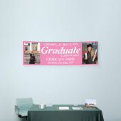 卒業写真、1年生クラス、卒業ピンク 横断幕 (トレードショー)