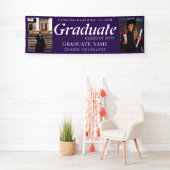 卒業写真、1年生クラス、紫色 横断幕 (インサイチュ)