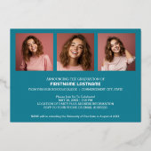 卒業写真 – Gradで使用するスクリプトパーティー 箔招待状 (裏面)