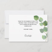 卒業写真eucalyptus緑 サンキューカード (裏面)