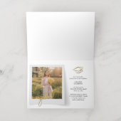 卒業写真Grad 2025ゴールドフォイル発表 箔グリーティングカード (内側レイダウン)