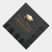 卒業冠エレガントパーソナライズされた名卒業 箔ナプキン (右)