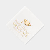卒業冠エレガントパーソナライズされた名卒業 箔ナプキン (右)
