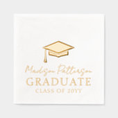 卒業冠エレガントパーソナライズされた名卒業 箔ナプキン (正面)