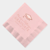 卒業冠エレガントパーソナライズされた名卒業 箔ナプキン (右)