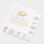 卒業冠エレガントパーソナライズされた名卒業 箔ナプキン (左)