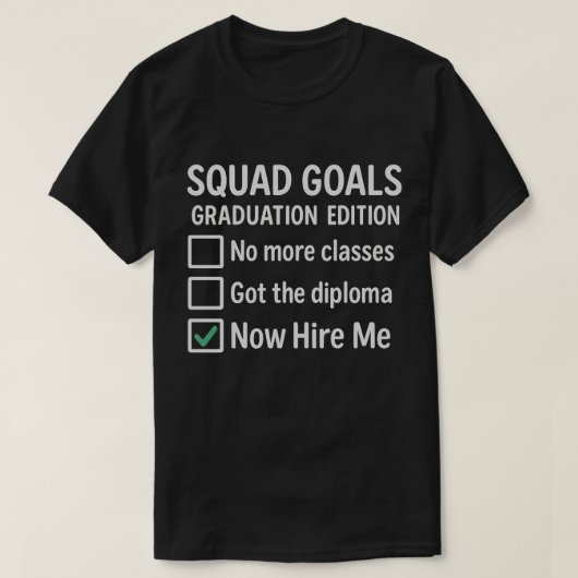 卒業分隊ゴールチェックリストシャツ – 2025 Tシャツ (デザイン正面)