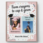 卒業前と卒業後の写真ポスター フォトプラーク (正面)