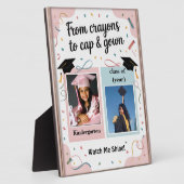 卒業前と卒業後の写真ポスター フォトプラーク (側面)