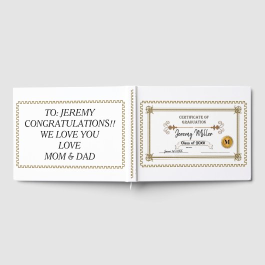 卒業卒業証書 ゲストブック (全面)