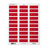 卒業原稿ミニマリスト差出人住所 ラベル (フルシート)