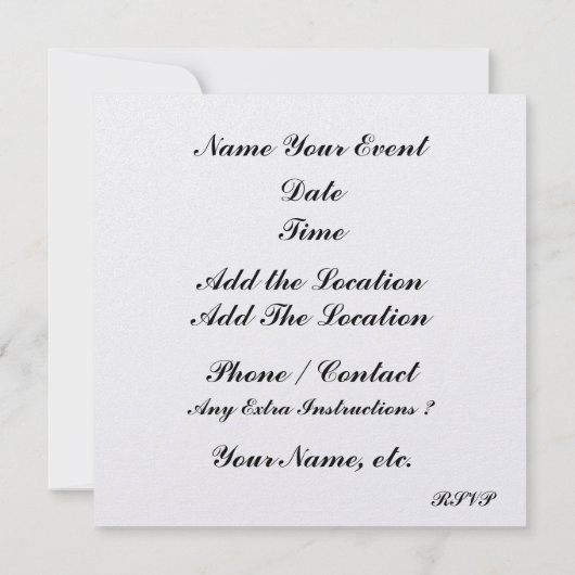 卒業又はやる気を起こさせる招待状 招待状 (裏面)