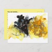 卒業又はパーティの招待状 インビテーションポストカード (正面/裏面)