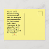 卒業又はパーティの招待状 インビテーションポストカード (裏面)