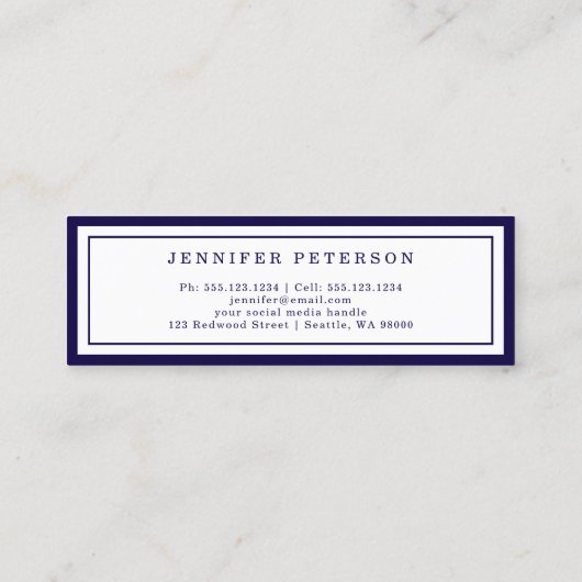 卒業名カードのクラシック挿入スクリプト コーリングカード (裏面)