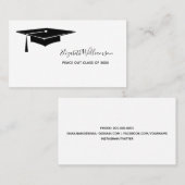 卒業名カードエレガント挿入カード コーリングカード (正面/裏面)