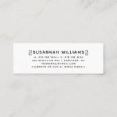 卒業名カードスクリプモダント挿入金ゴールドキャップ スキニー名刺 (裏面)