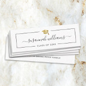 卒業名カードスクリプモダント挿入金ゴールドキャップ スキニー名刺