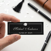 卒業名カードスタイリッシュ – 白黒 コーリングカード