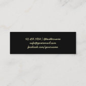 卒業名カードモダン金ゴールドグリッター挿入 コーリングカード (裏面)