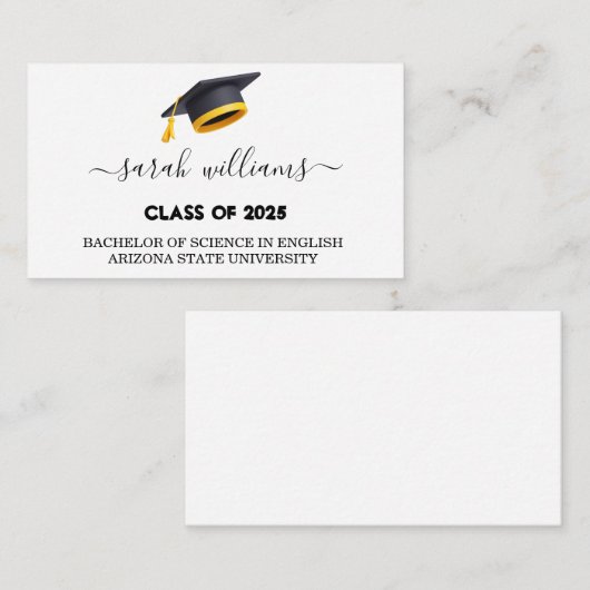 卒業名カード卒業のお知らせ2025 エンクロージャーカード (正面/裏面)