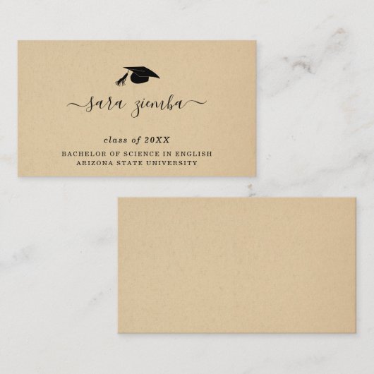 卒業名カード卒業発表挿入 エンクロージャーカード (正面/裏面)