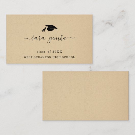 卒業名カード卒業発表挿入 エンクロージャーカード (正面/裏面)