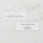 卒業名カード手書きスクリプトクラス年 コーリングカード (正面/裏面)